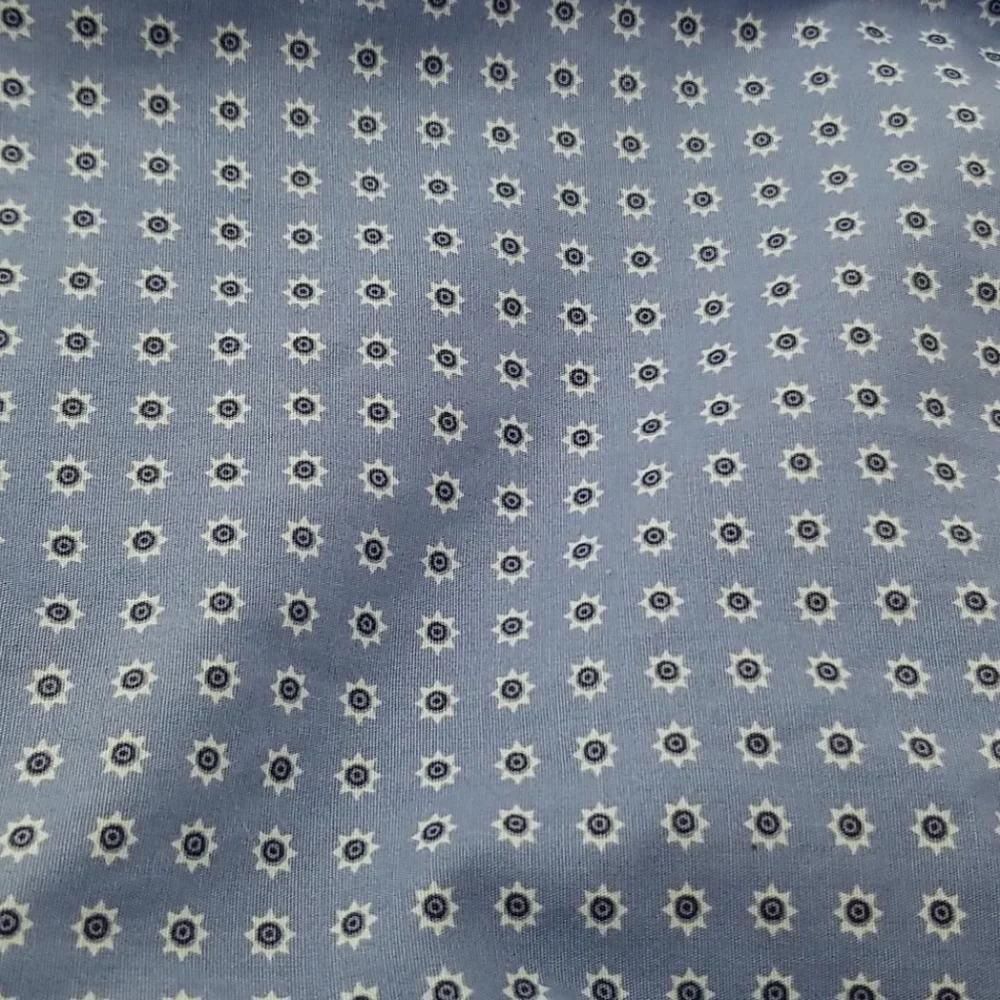 Banana Republic Non Iron Slim Fit Blue Geometric Button Front Shirt Mens Medium